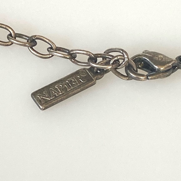 Napier Necklace 3 strands faux pearls 16”+3” - Picture 2 of 9